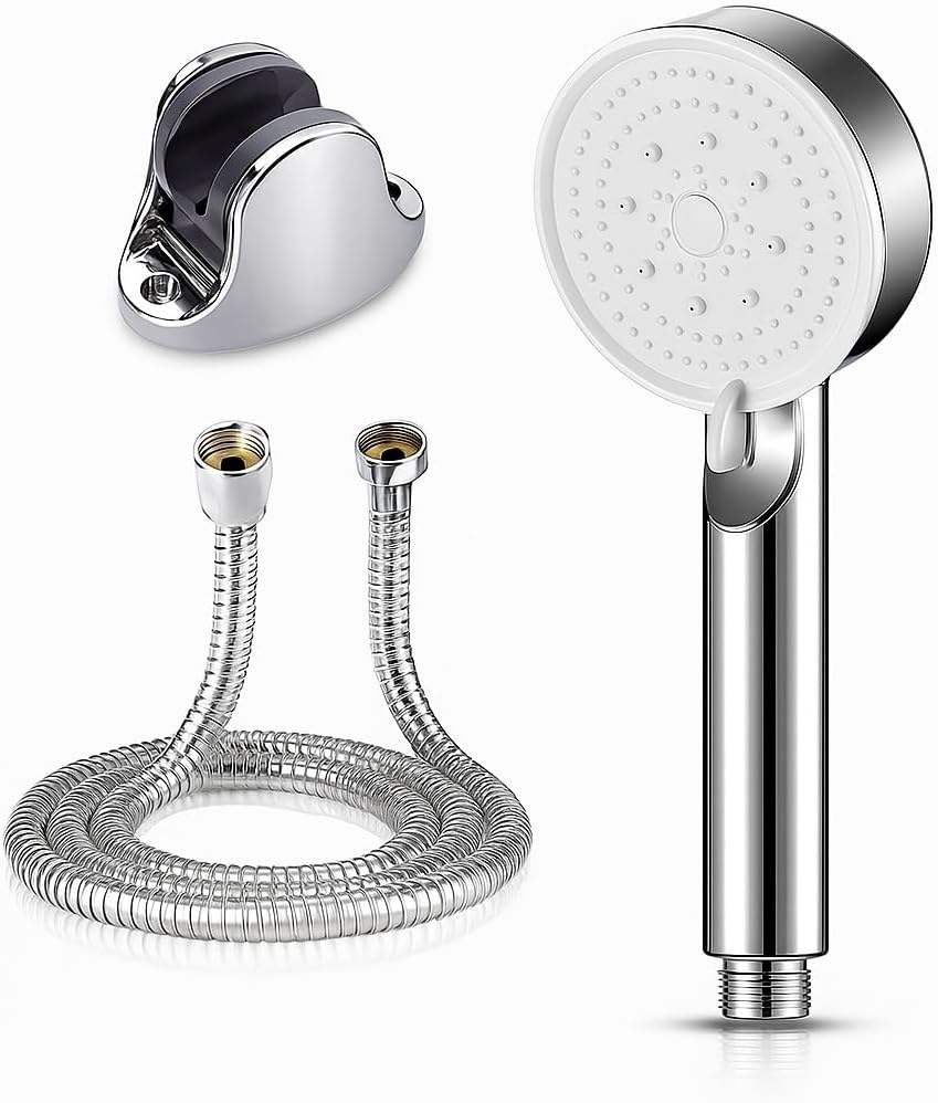 Metal Duş Başlığı Hortum ve Askı Aparatı Seti 2