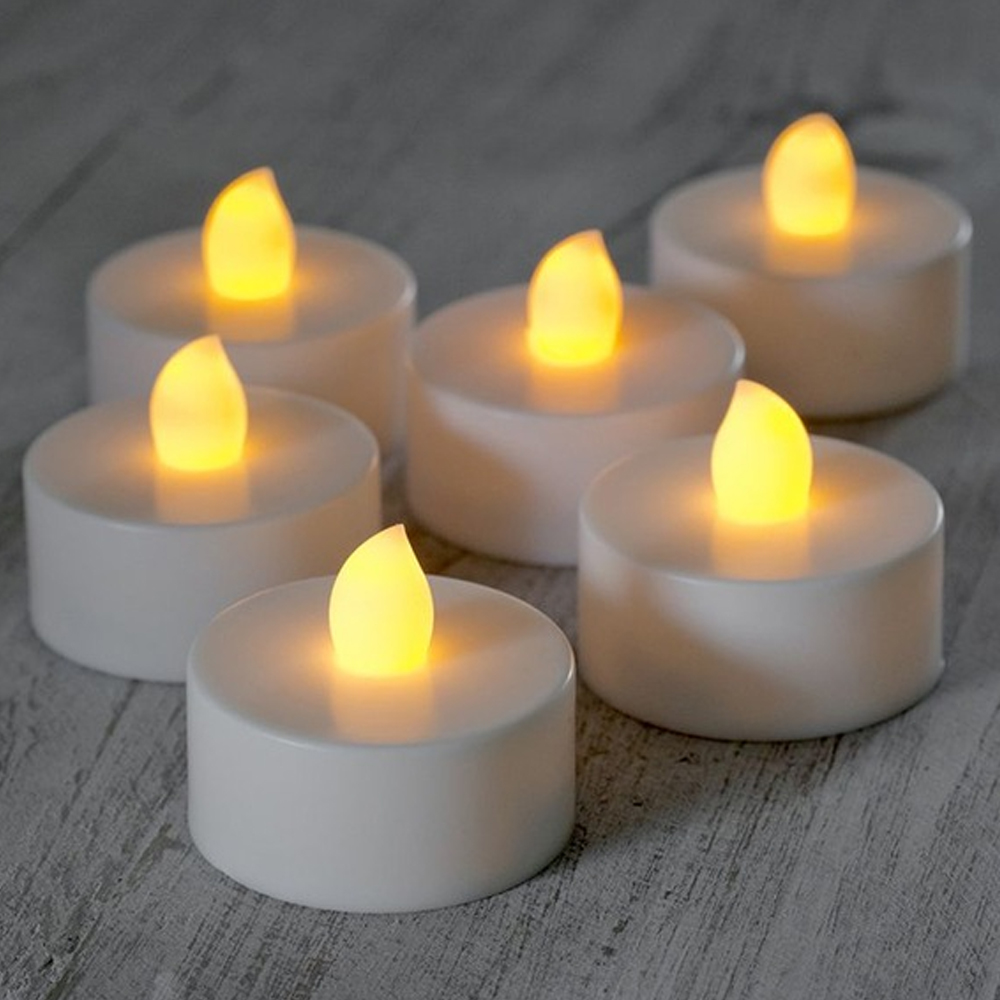 LED Mum Işığı - Pilli Alev Efektli Dekoratif Tealight Mum