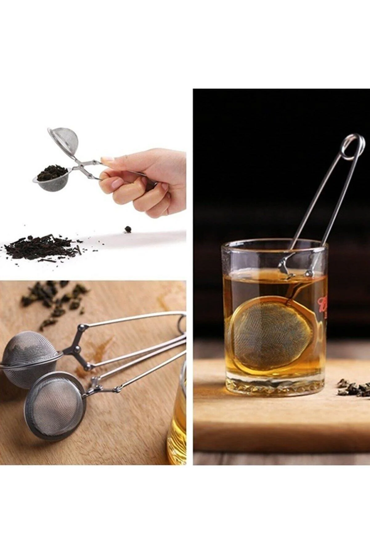 Metal Çay Süzgeci – Maşa Tipi Top Süzgeç Demlik Aparatı
