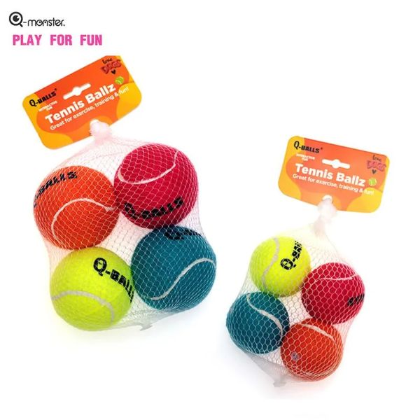 4'lü Renkli Tenis Topu Seti – Egzersiz ve Antrenman Topları