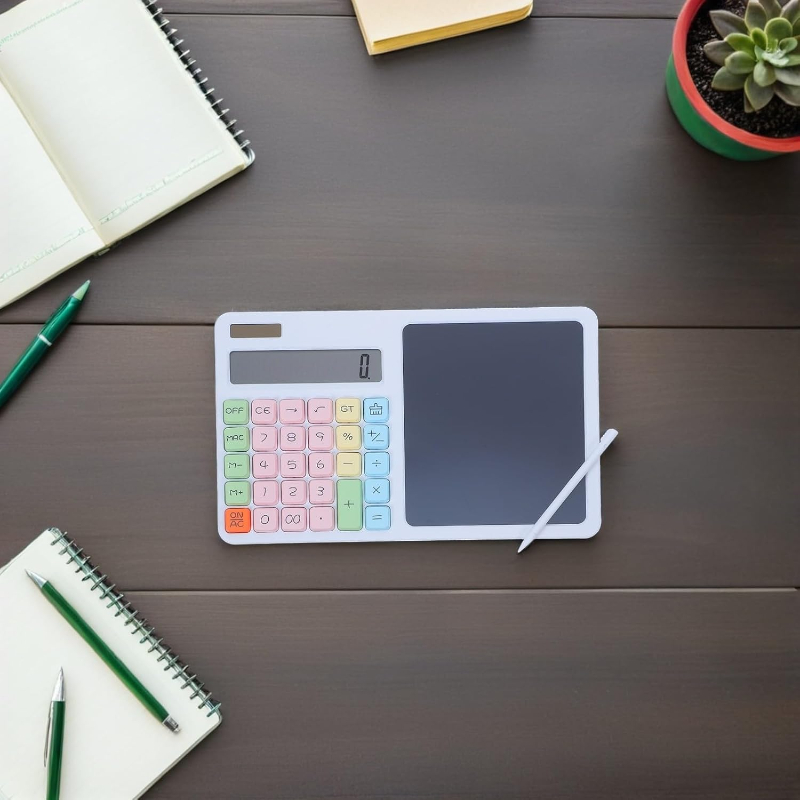LCD Yazı Tabletli Hesap Makinesi – Not Alma Alanlı Çok Fonksiyonlu Masaüstü Hesap Makinesi 2