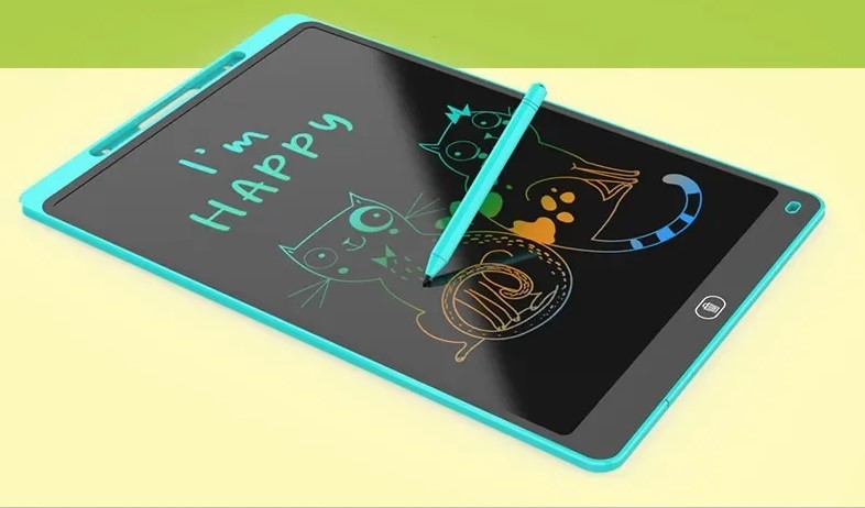 10 İnç LCD Yazı Tableti – Tek Tuşla Silinen Kalemli Dijital Not ve Çizim Tableti 3