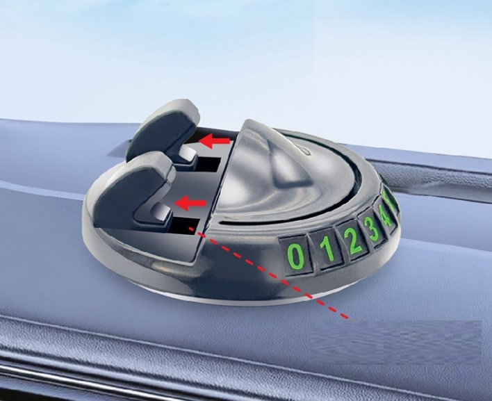 360° Dönebilen Yapışkanlı Numaratörlü Araç Telefon Tutucu 2