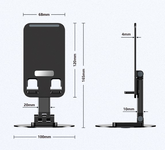 Katlanabilir Masaüstü Telefon ve Tablet Standı – Ayarlanabilir Yükseltici Tutucu 3