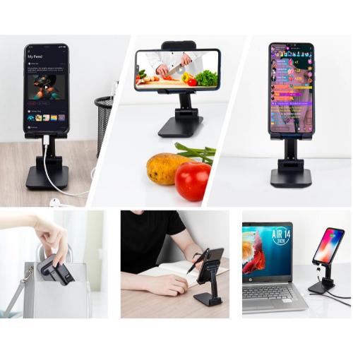 Ayarlanabilir Katlanabilir Masaüstü Telefon Standı – Yükseltilebilir Telefon Tutucu 3