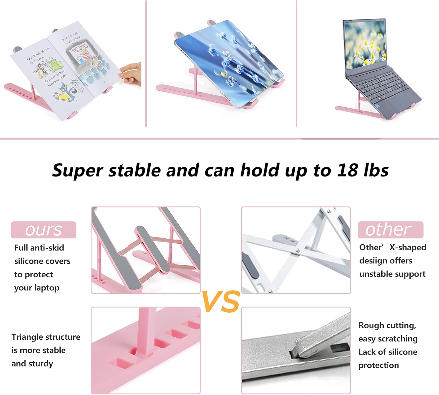 Katlanabilir Ayarlanabilir Laptop Standı - 7 Kademe Notebook Yükseltici 2