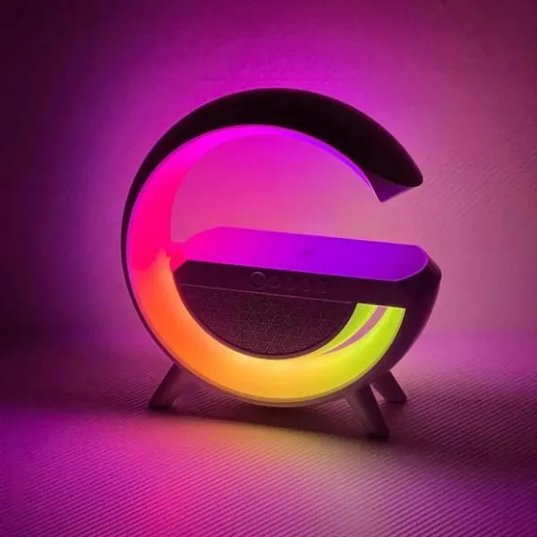 Kablosuz Şarj Standlı RGB Hoparlör 4