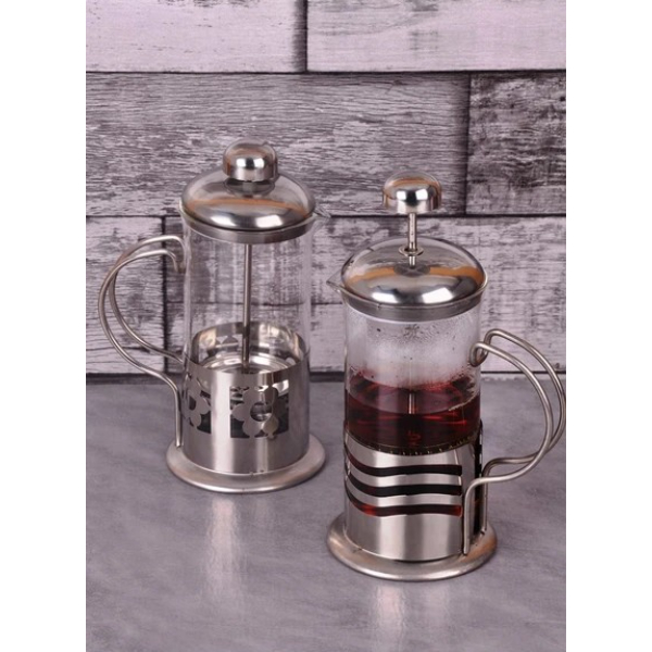 Çelik Kulplu Cam French Press - 350 ml 5