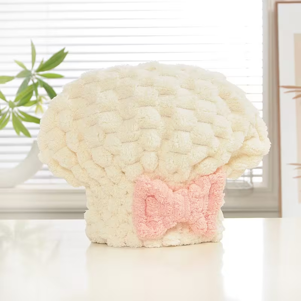Mikrofiber Örgü Saç Kurutma Bone Havlu 2