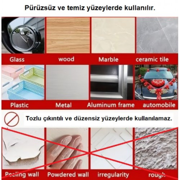 60 Parça Kolay Açılır Güçlü Çift Taraflı Bant 18mmx50mm 5