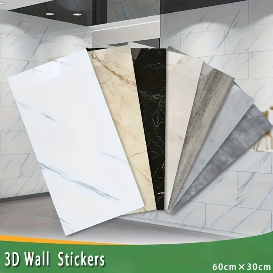 Siyah Mermer Desenli Alüminyum Plastik Duvar Sticker 3