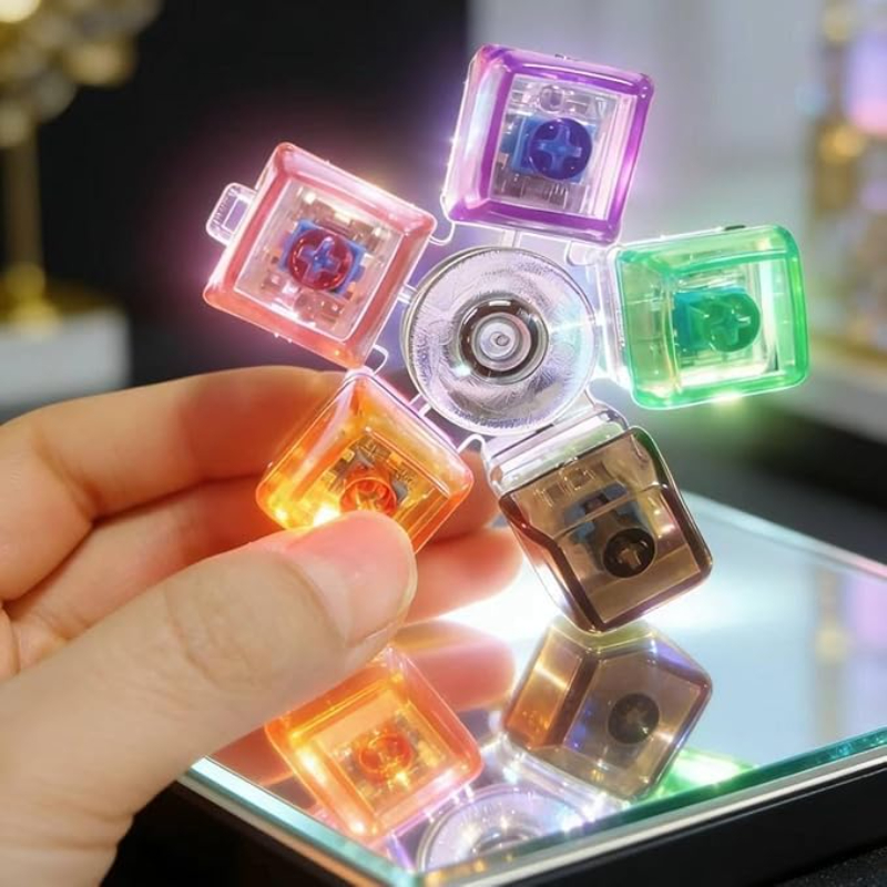Mekanik Switch Klavye Stres Çarkı - Renkli Tuşlu Fidget Oyuncak 4