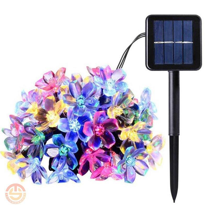 Solar 30 Ledli Çiçekli RGB Bahçe Aydınlatma Dekorasyon Güneş Enerjili 5