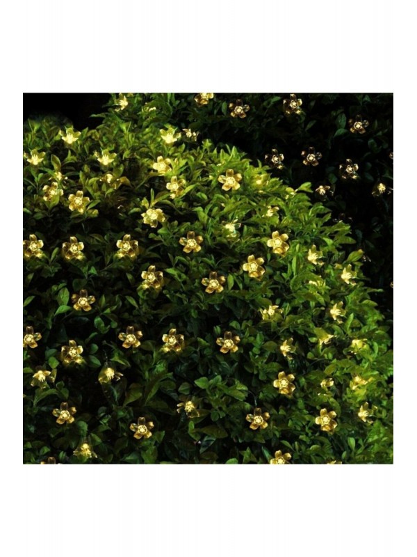 Solar Çiçekli Dekoratif 30 Led Bahçe Lambası 3