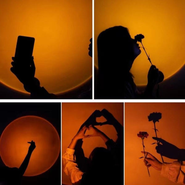 Taşınabilir USB Sunset Gün Batımı Ambiyans Işığı Lamba 2