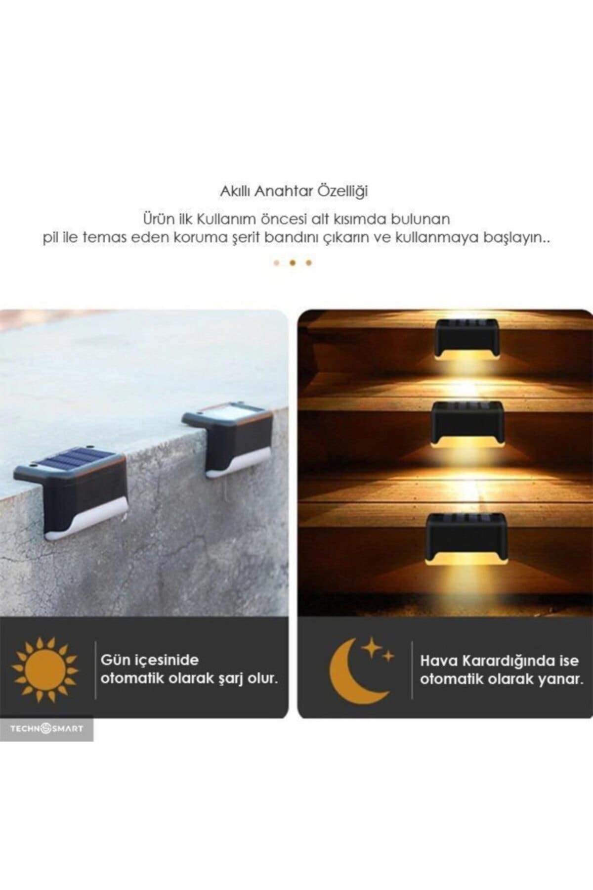 WaterProof Solar Merdiven Lambası 4 Adet 3
