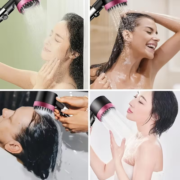 Pembe 3 Modlu Filtreli Duş Başlığı 4