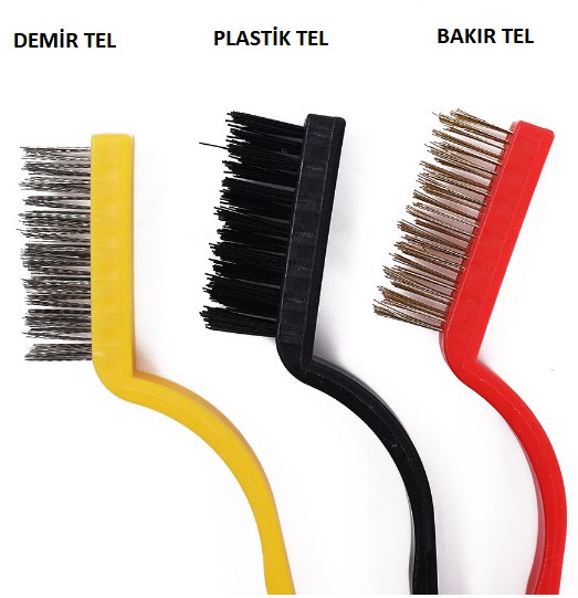 3 Parça Tel Fırça Detaylı Temizlik Seti 3