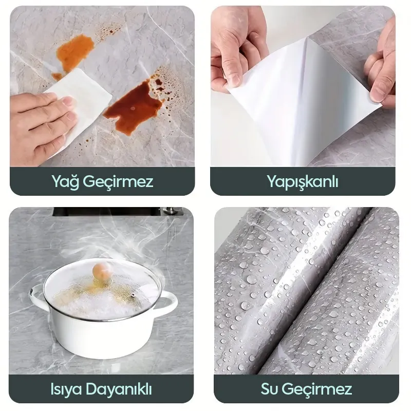 Mermer Desenli Kaplama Kağıdı 5 Metre 5