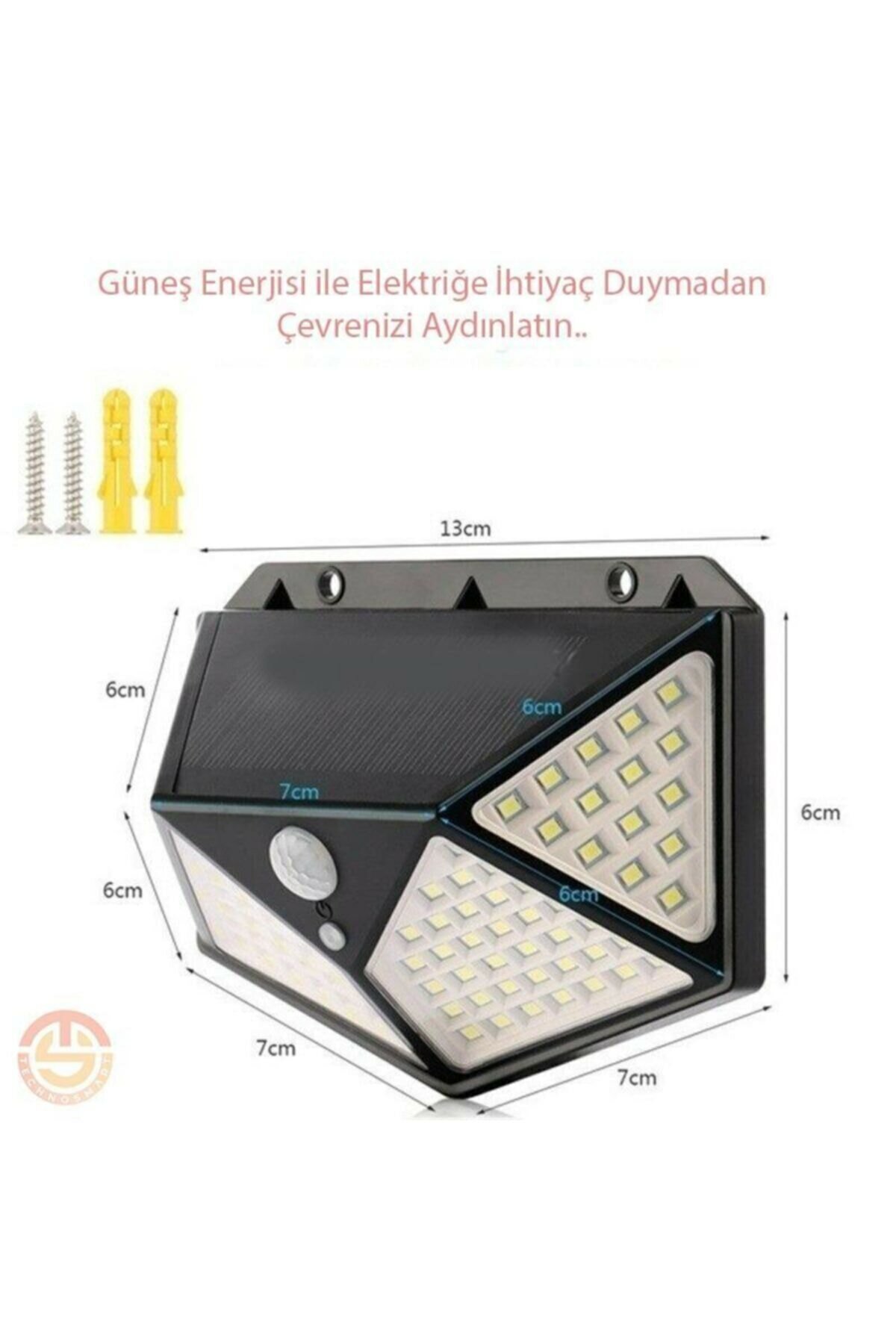 Solar Bahçe Aydınlatma Lambası 100 Led 3