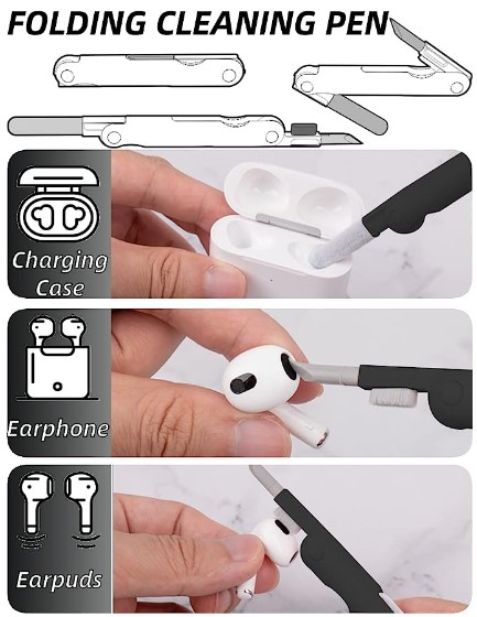 ÇOK FONKSIYONLU 7 IN 1 AIRPODS KLAVYE EKRAN KULAKLIK TEMIZLEME KITI 4