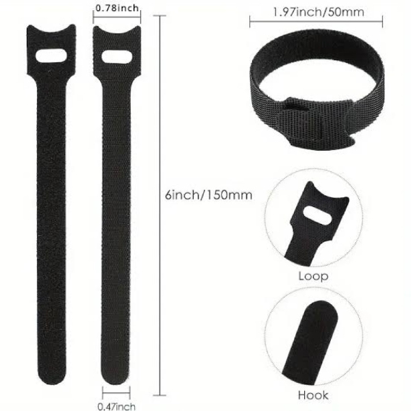 10'lu Cırt Cırtlı Kablo Düzenleyici Kelepçe Seti – 15cm 5