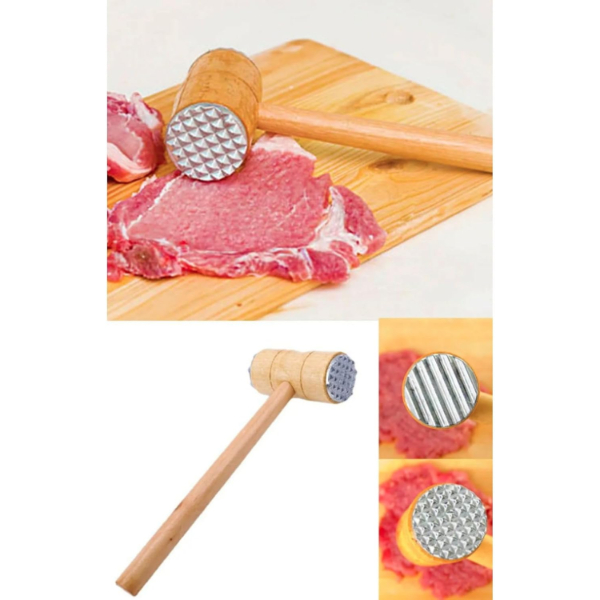 Ahşap Saplı Et Dövme Çekici 2