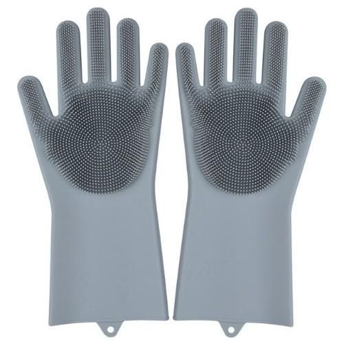 Sihirli Isıya Dayanıklı Silikon Çok Amaçlı Bulaşık Eldiven Fırçası Magic Gloves 4