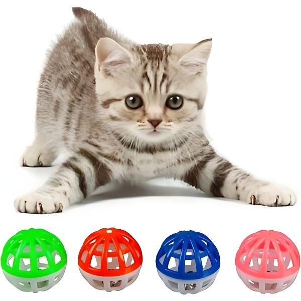 4'lü Çıngıraklı Top Kedi Oyuncağı 2