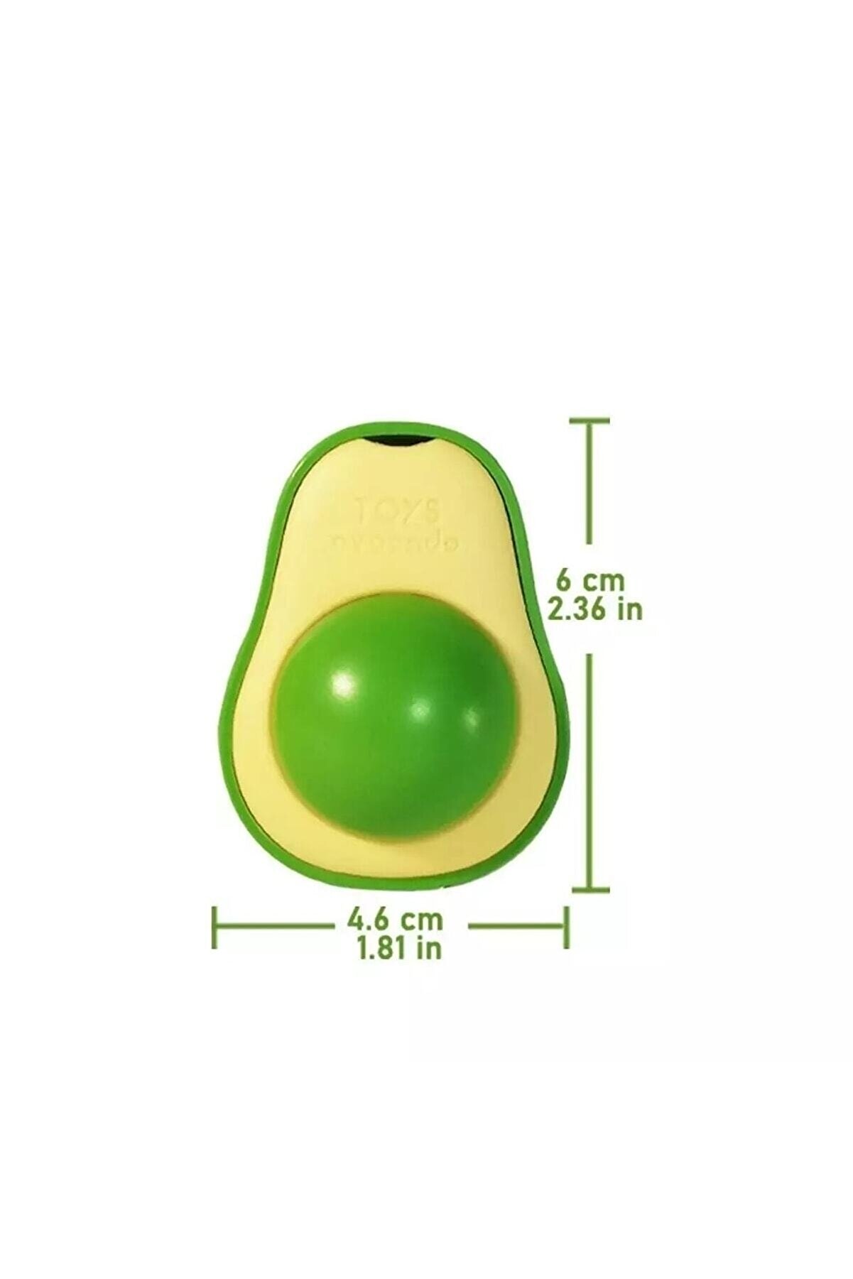 Avokado Tasarımlı Kedi Nanesi Topu – Duvara Yapışan Catnip Kedi Oyuncağı 2