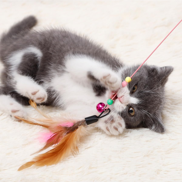 Tüylü Kedi Oltası – Zilli İnteraktif Kedi Oyun Çubuğu 2
