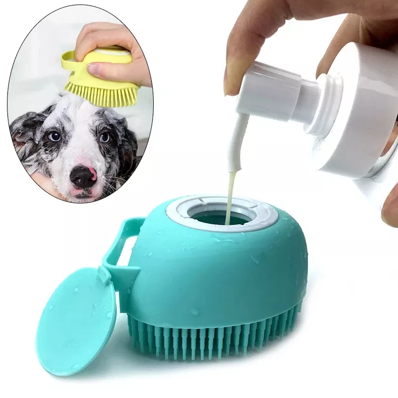 Hazneli Kedi Köpek Yıkama Fırçası – Silikon Masajlı Şampuan Fırçası 3