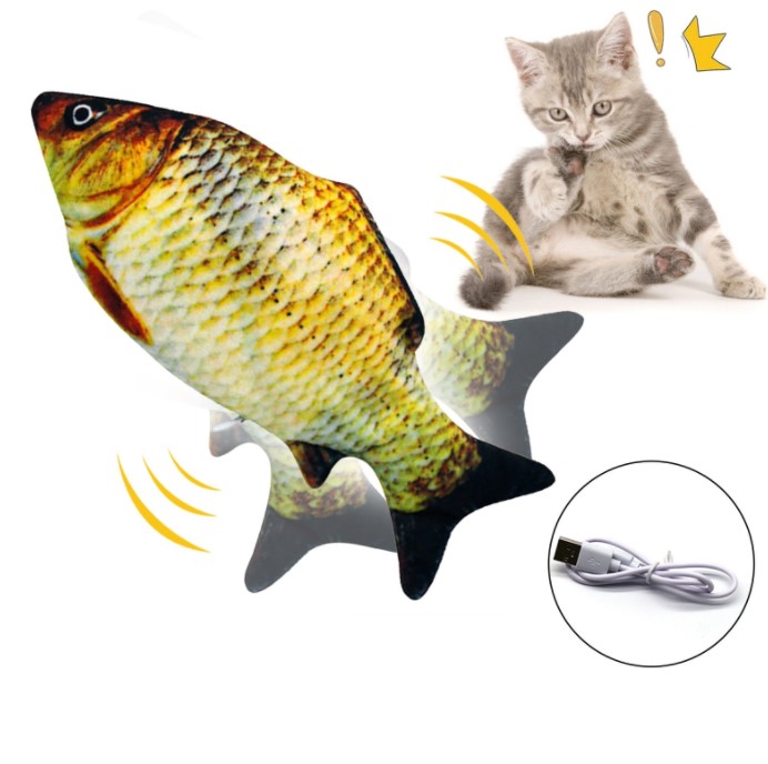 Hareketli Balık Kedi Oyuncağı Şarjlı 2