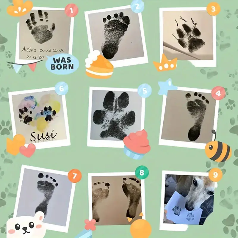 Evcil Hayvan Pati İzi Baskı Seti – Mürekkepsiz Kedi Köpek Hatıra Baskı Kiti 4