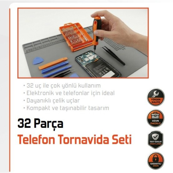 32 Parça Telefon Tamir Mini Tornavida Seti 5