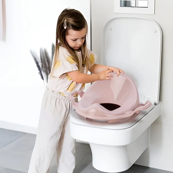 Pembe Kulplu Çocuk Klozet Adaptörü 2