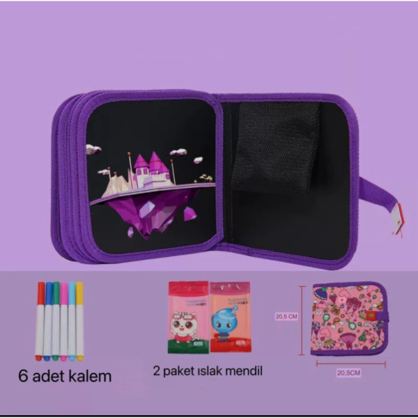Temizlenebilir Renkli Çizim Defteri 4