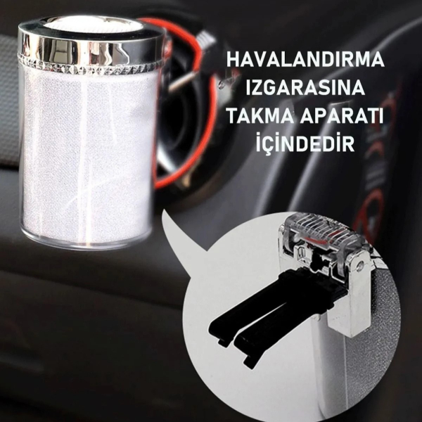Araç İçi Oto Kokusuz Küllük RGB Işıklı Kapaklı 4
