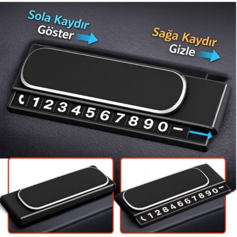Araç İçi Numaratör - Kayar Kapaklı - Fosforlu Torpido Üstü 4